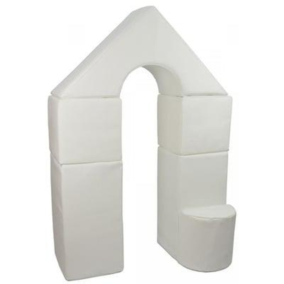 Petit Château - Lot de 11 blocs en mousse pour le jeu blanc