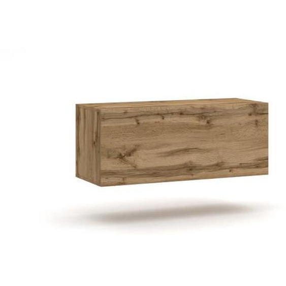 Petit meuble de rangement suspendu NEVER chêne wotan 100cm