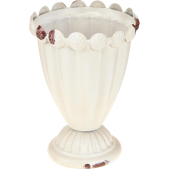 Petit vase trophée décoratif en métal de style vintage