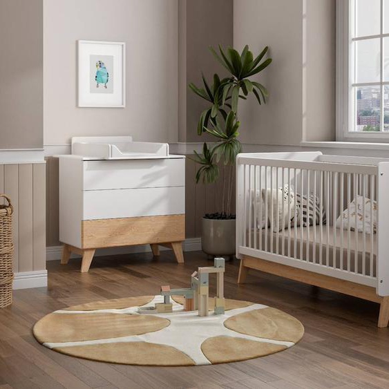 Petite Chambre Bébé Equilibre Blanc / Pin