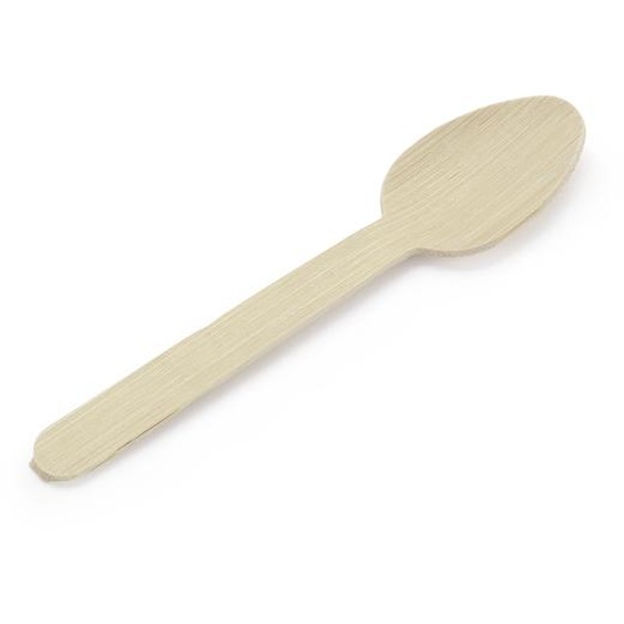 Petite cuillère en bambou L. 13 cm - Lot de 50