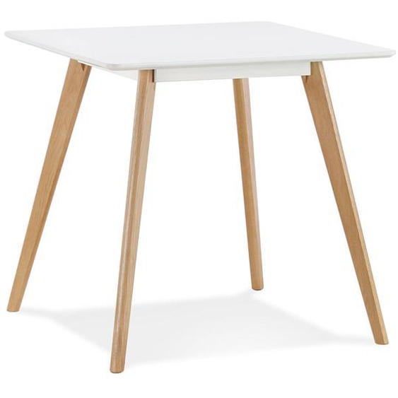 Petite table à diner GENIUS en bois finiton blanche - 80x80 cm