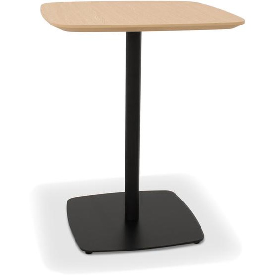 Petite table à diner PATATI en bois finition naturelle et métal noir - 60X60 CM