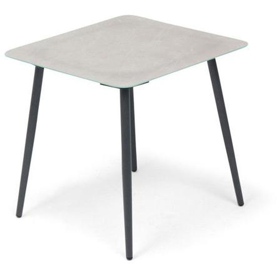 Petite table basse de jardin en acier gris - Oviala