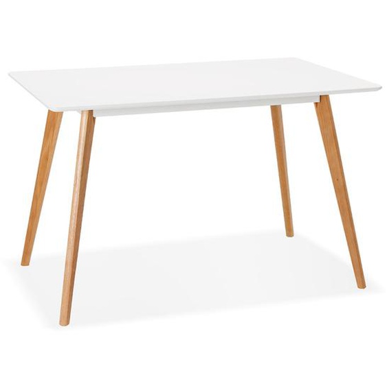 Petite table / bureau design MARIUS blanche style scandinave - 120x80 cm