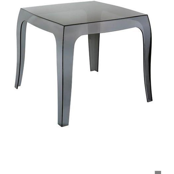 Petite table design moderne en plastique transparent noir pour interieur ou e par terieur
