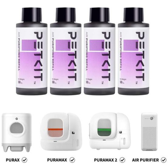 4 Recharges purifiantes pour litière automatique 4x50mL Petkit