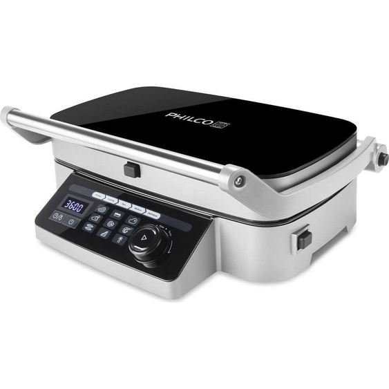 PHILCO PHGR 9000 Gril multifonctionnel, 9 programmes automatiques + réglages manuels, surface de gril XL, surfaces amovibles et plateau lavable au lave-vaisselle, puissance 2100 W