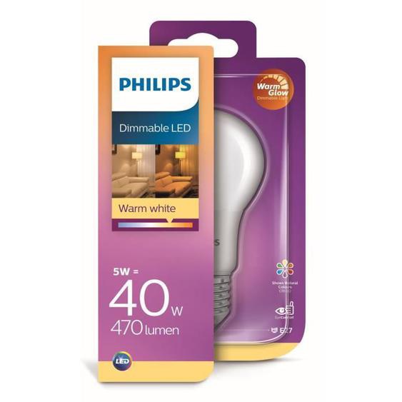 PHILIPS Ampoule LED - E27 - 5-40 W - Blanc chaud
