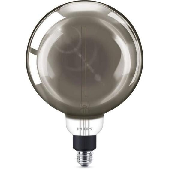 PHILIPS LED Giant Globe Modern Filament fumé 6 - 5 équivalent 25W E27 -  Ambrée blanc froid comp variateur