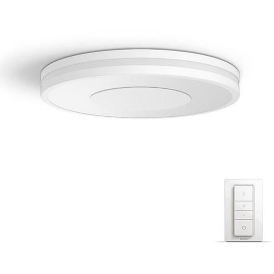PHILIPS Plafonnier Being HUE - LED - Ø 34,8 x H 5,1 cm - Métal et synthétique - Blanc