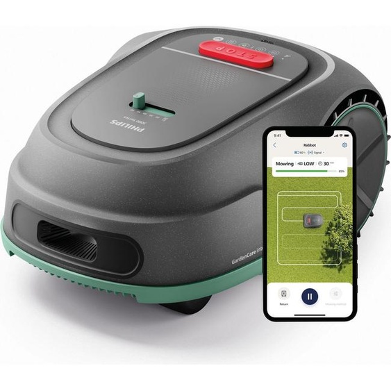 Philips Robot de tonte Série 3000 - tonte croisée, cartes GPS, tonte intelligente, détecteur de pluie, gris (RSL3000/10)
