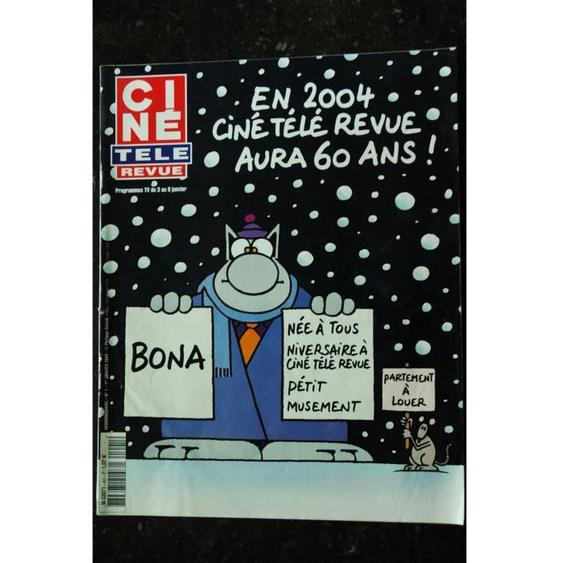 Photographie - CINE TELE REVUE JANVIER 2004 COVER LE CHAT GELUCK