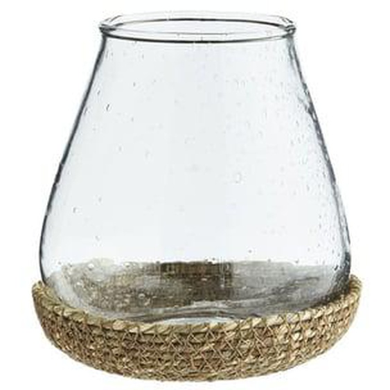 Photophore en verre et jute Votive