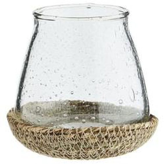 Photophore en verre et jute Votive