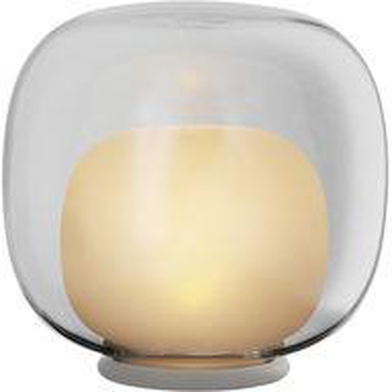 Photophore LED  verre blanc / Verre - Ø 12 x H 11 cm - Eva Solo