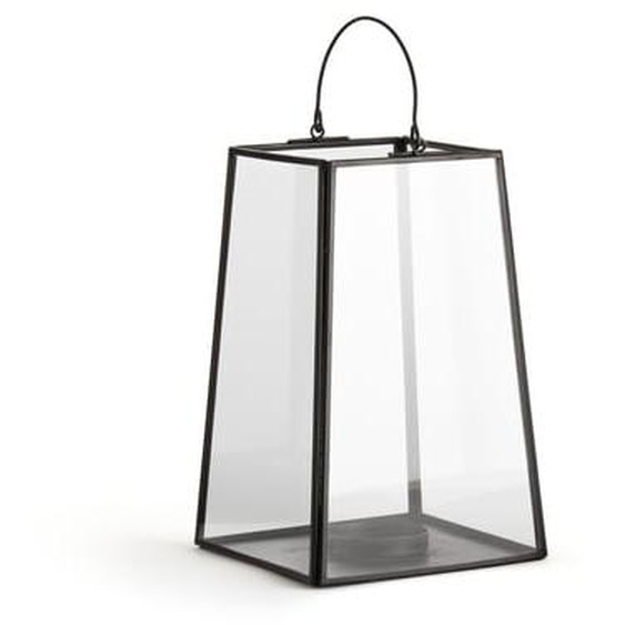 Photophore verre et laiton ou métal noir, Uyova