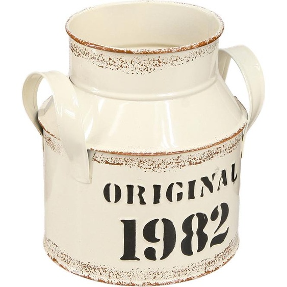 Pichet métal Nostalgie Déco Vintage Crème Rouille Original 1982