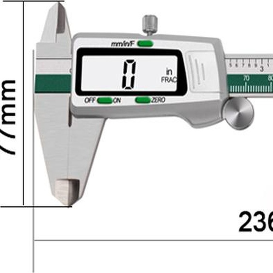 Pied à coulisse électronique de haute précision en acier inoxydable avec affichage numérique LCD Règle de Vernier avec plage de mesure de 0-150mm