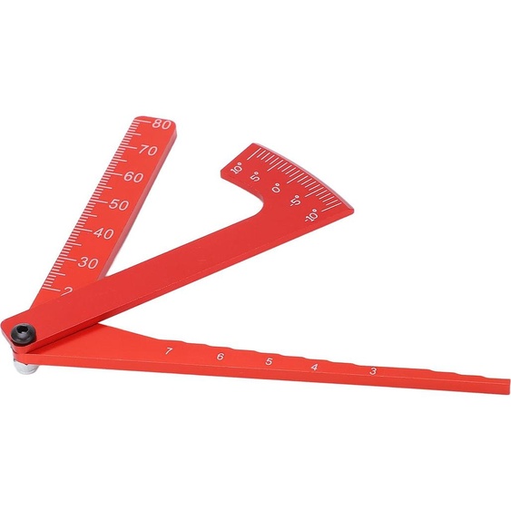 Pied à coulisse réglable RC en aluminium, hauteur de roue, angle de carrossage de la jante, règle, outil, universel, rouge