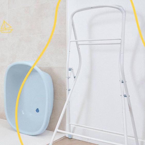 Pied de baignoire + tuyau gris