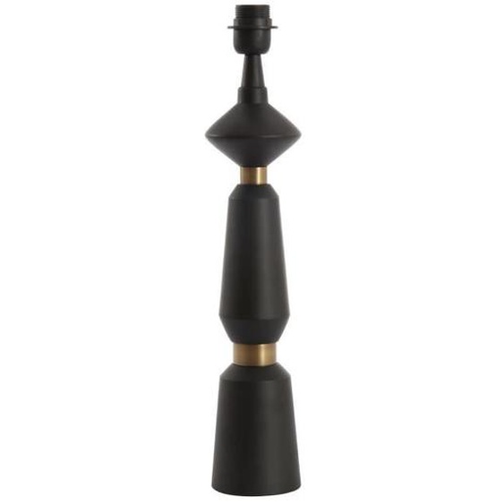 Pied de lampe - LIGHT & LIVING - Ilvar - Noir - Métal - Ø11cm - 49cm de hauteur