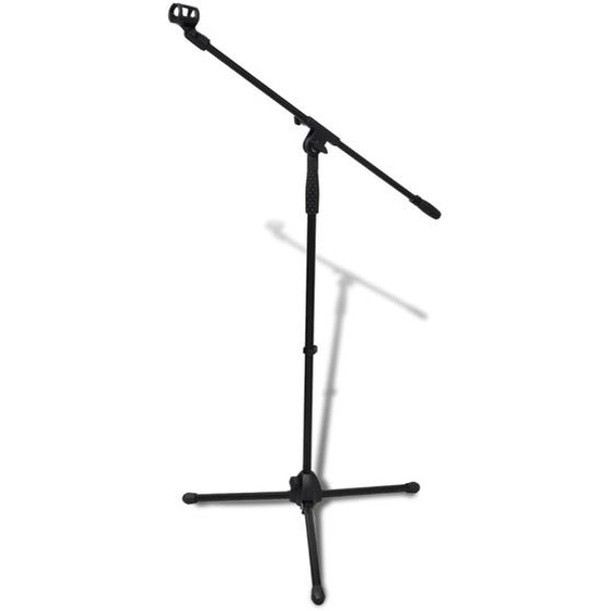 Pied de microphone réglable en hauteur et pliable