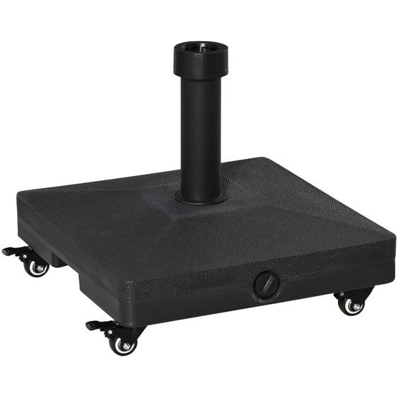 Pied de parasol base de lestage parasol carré hdpe surface granuleuse noir