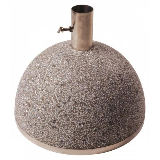 Pied de parasol en granit - D. 35,5 cm x H. 25,5 cm - Gris