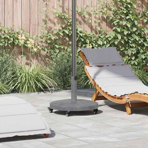 Pied de parasol pour lextérieur Gris foncé aspect bois