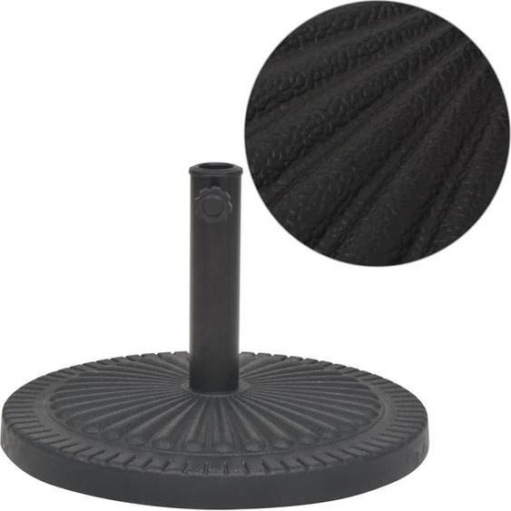 Socle de parasol Résine Rond Noir 29 kg