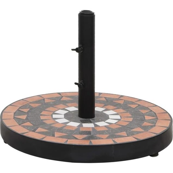 Pied de parasol Terracota et Blanc Rond 12 kg