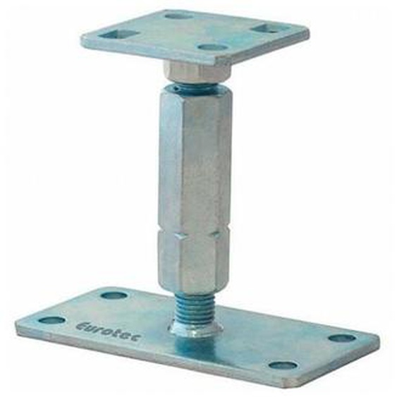 Sud Bois - Pied de poteau réglable hauteur H120/195mm universel galvanisé B16X8