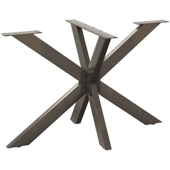 Pied de table à manger en forme daraignée, noir, 120 x 68 x (72-73) cm, acier