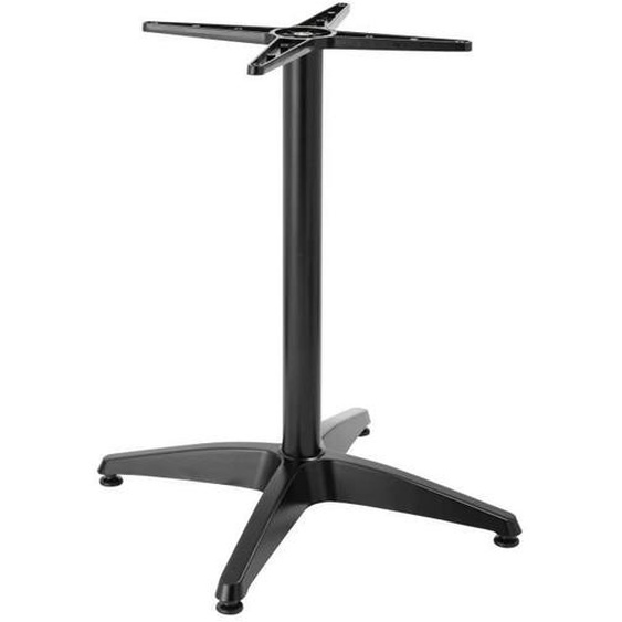 Pied de table ajustable - OVIALA - Aluminium noir - Hauteur 72/110 cm - Design contemporain - 65 x 65 cm