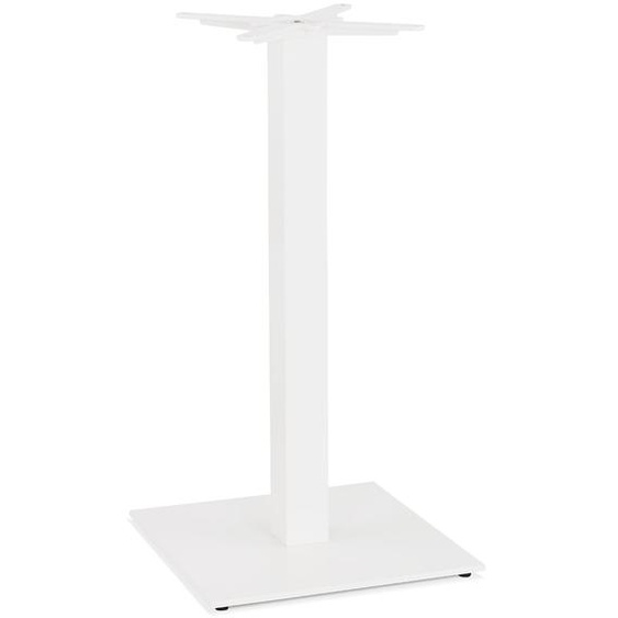 Pied de table carré TOWER 110 en métal blanc intérieur/extérieur
