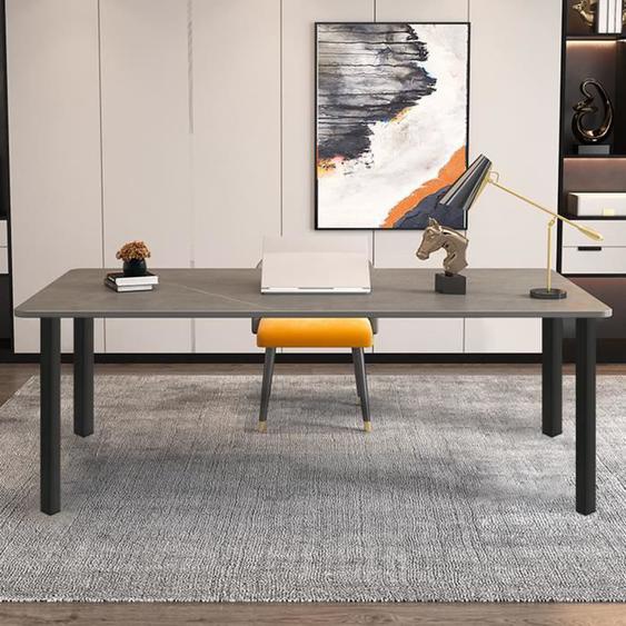 Pied de table en métal style industriel - HOMEWELL - Noir - Hauteur 90cm