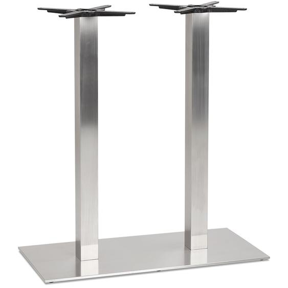 Pied de table KARO DOUBLE 100 en acier brossé