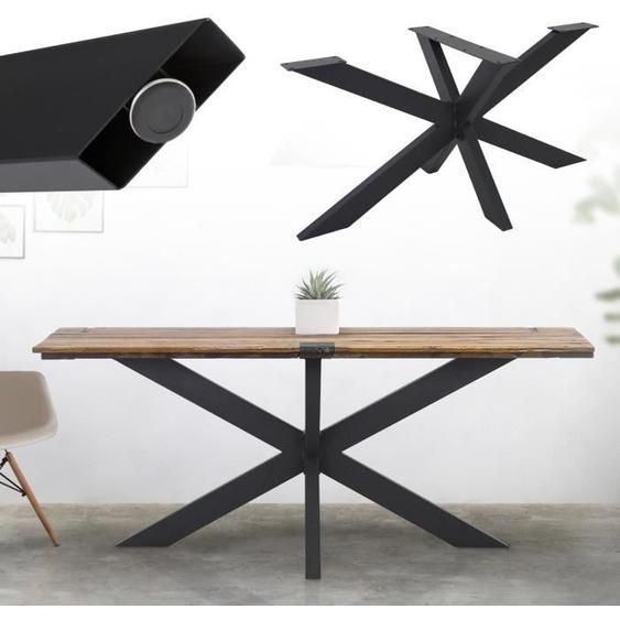 Pied de Table Spider ML-Design Noir - Structure en Croix - Design Industriel