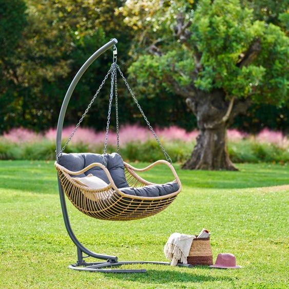 Pied pour chaise suspendue PANAO Graphite 113 x 210 cm - Acier traité époxy Hespéride