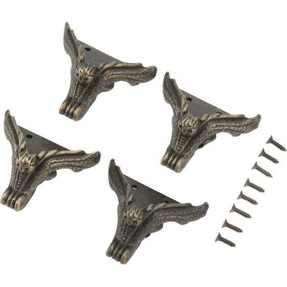 Pieds de boîte à bijoux, pieds de boîte à bijoux, pieds de coffret en bois, pieds de boîte en bois, pieds de boîte rétro, pieds en métal pour meubles