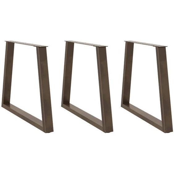 Pieds de table à manger en forme de V 3 pièces Acier naturel 80 x (72-73,3) cm Acier