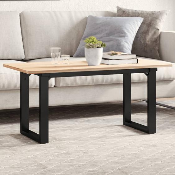 Pieds de table basse cadre en O 80x40x43 cm acier