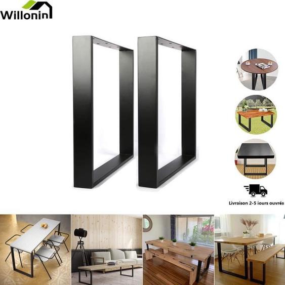 Pieds de table basse Willonin® 60x72cm Noir - Set de 2