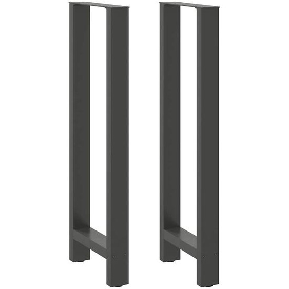 Pieds de table de bar Anthracite 2 pièces 50 x (110-111) cm Acier