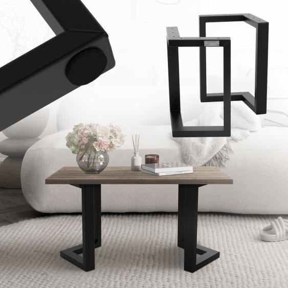 Pieds de table en forme de V - ML-Design - ARROW - Noir - Métal - Design industriel