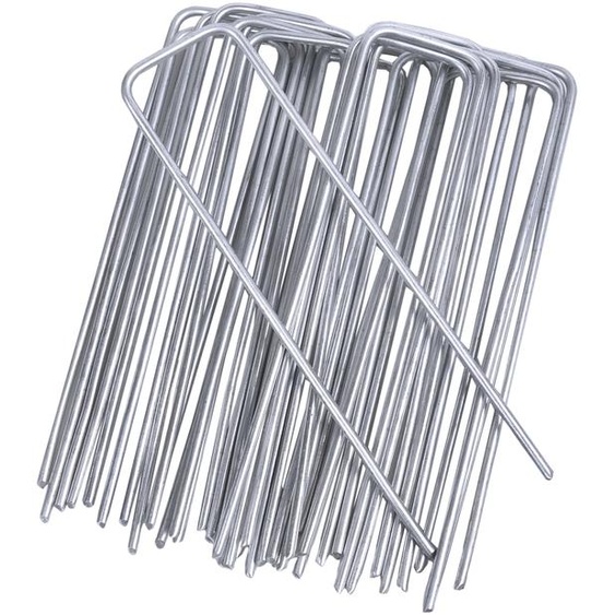 PIEDS GALVANISÉS Taquets de jardin en fil dacier 150mm de long 35mm de large 3mm de moyenne x100