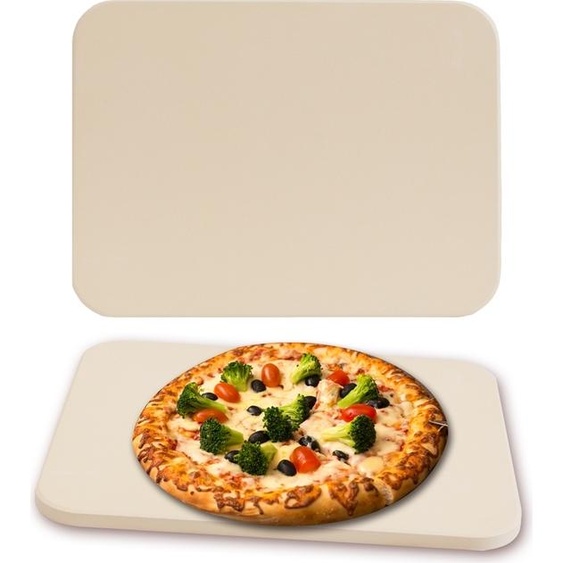 Pierre à pizza Pierre à pain Four à pierres Cordierit 30x38 cm Beige Gril à gaz Pizza Stone