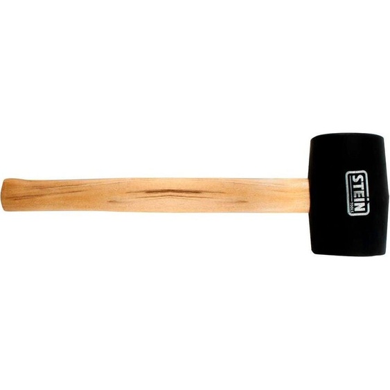 Pierre Marteau en caoutchouc noir manche en bois 450g Golden Golden One Size