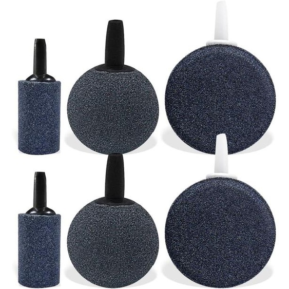 Pierres daération en silicate, lot de 6, pour aquarium et étang, accessoires pour pompe à air
